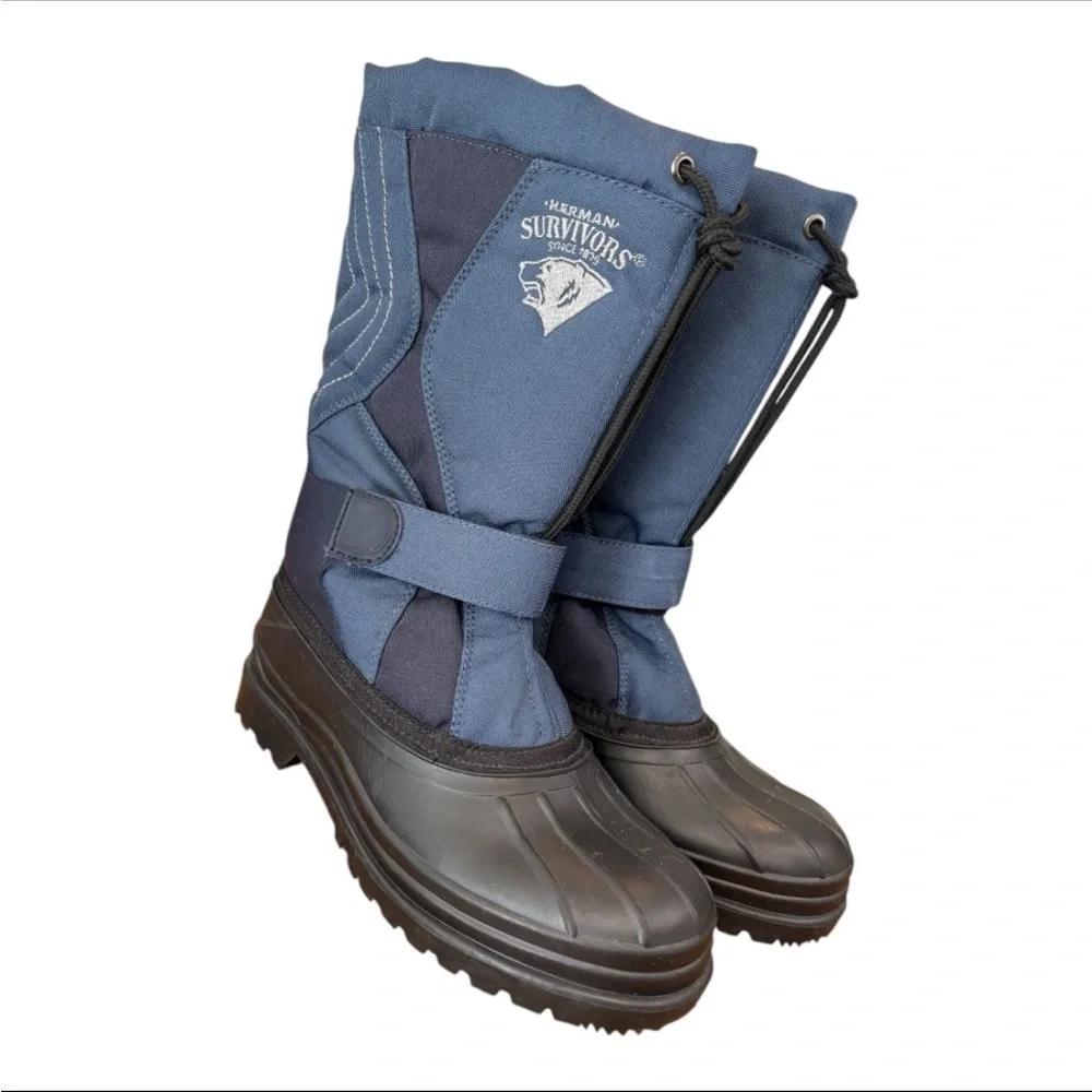 Herman Survivors Blue & Black Insulated Women’s Winter Boots Size 6